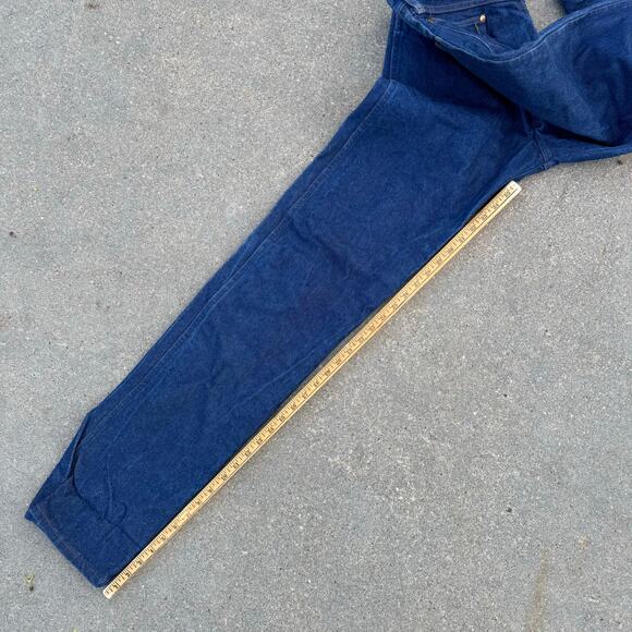 Vintage 90s Wrangler 13MWZ Cowboy Cut Original Fit Dark Blue Jeans 36x38 - Picture 7 of 8